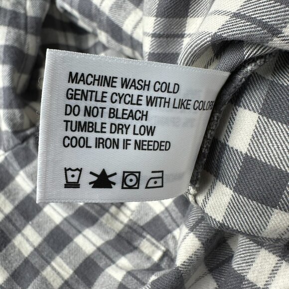 Orvis Women's Long Sleeve Tech Check MarinoWUL+  Flannel Shirt, Dark Grey Color - Picture 12 of 12